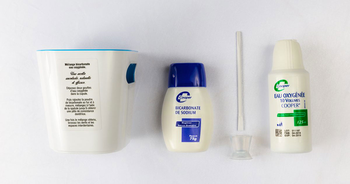 Bicarbonate et eau oxygénée pour gencives, gingivite, parodontite